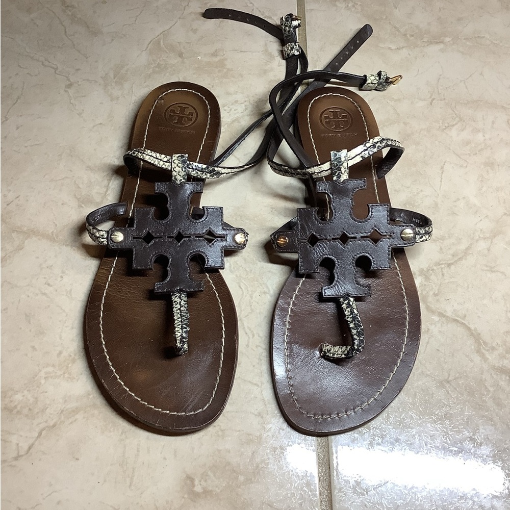 Tory Burch woman brown sandals size 10